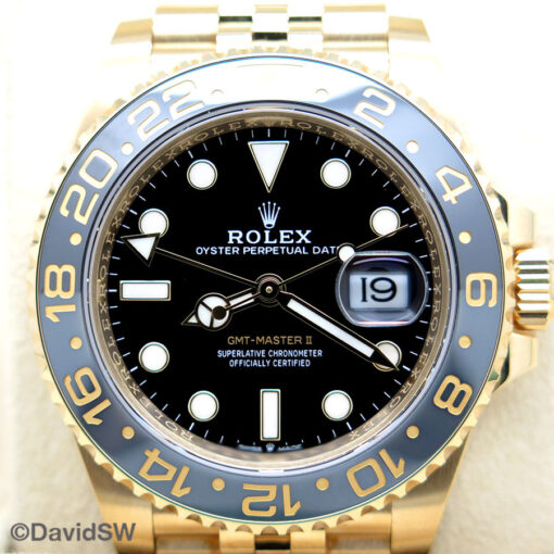 Rolex 126718GRNR GMT Master II 18K Yellow Gold on Jubilee - Image 3