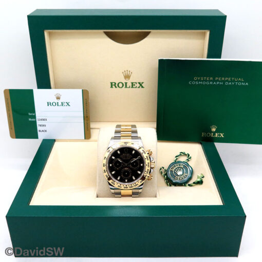 Rolex 116503 Cosmograph Daytona 18K/SS with Black Dial - Image 2
