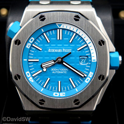 Audemars Piguet 15710ST Royal Oak Diver with Turquoise Dial - Image 3