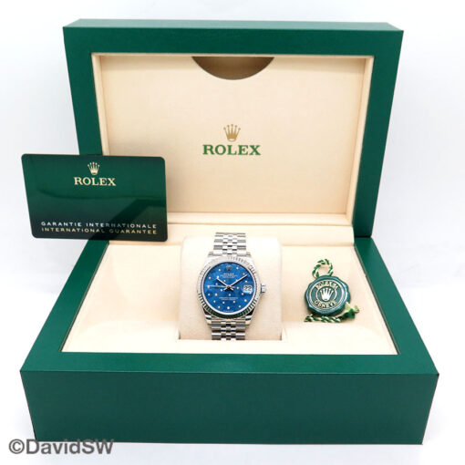 Rolex 278274 Datejust with Blue Floral Motif Diamond Dial on Jubilee - Image 2
