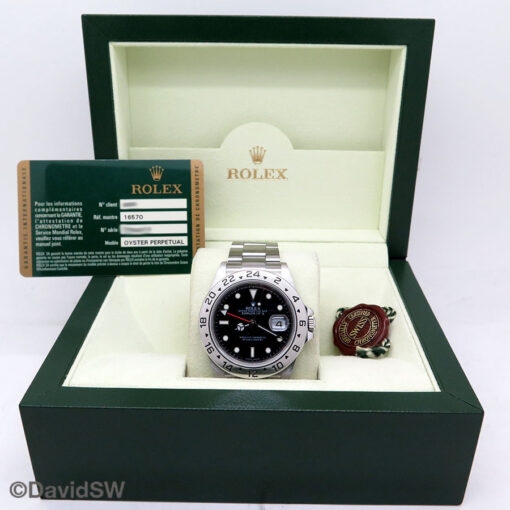 Rolex 16570 Explorer II with Black Dial and 3186 Movement - Image 2