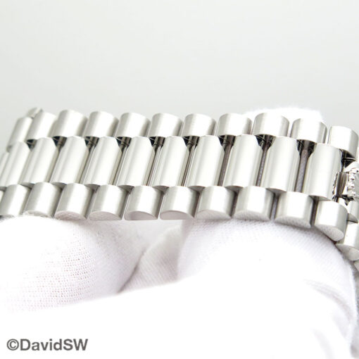 Rolex 228206 Day Date 40 Platinum with Ice Blue Diagonal Motif Dial - Image 8