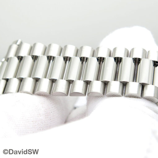 Rolex 228206 Day Date 40 Platinum with Ice Blue Diagonal Motif Dial - Image 6