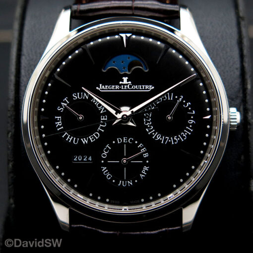 Jaeger LeCoultre Q1308470 Master Ultra Thin Perpetual Calendar Moonphase with Black Dial - Image 3