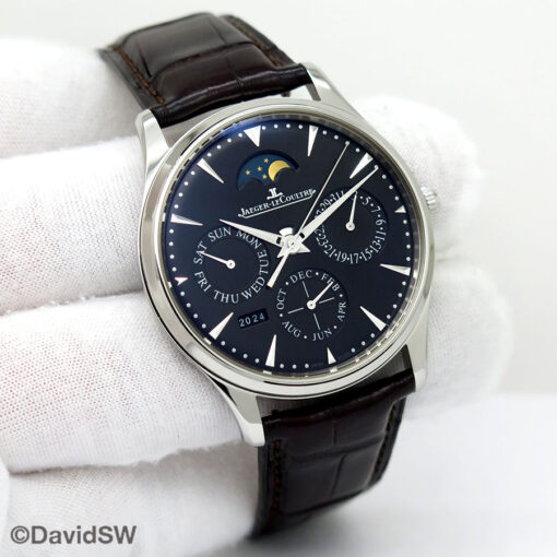 Jaeger LeCoultre Q1308470 Master Ultra Thin Perpetual Calendar Moonphase with Black Dial