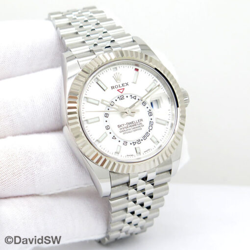 Rolex 326934 Skydweller with White Dial on Jubilee