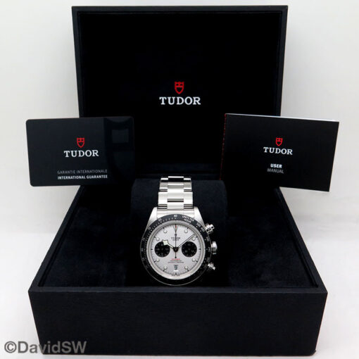 Alternative view of Tudor 79360N Black Bay Chronograph with White Dial
