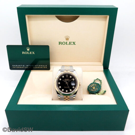 Rolex 126333 Datejust 41 18K/SS with Black Diamond Dial on Jubilee - Image 2