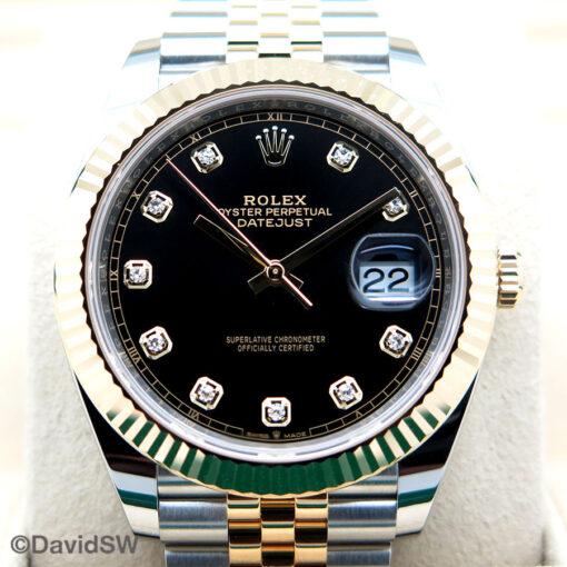 Rolex 126333 Datejust 41 18K/SS with Black Diamond Dial on Jubilee - Image 3