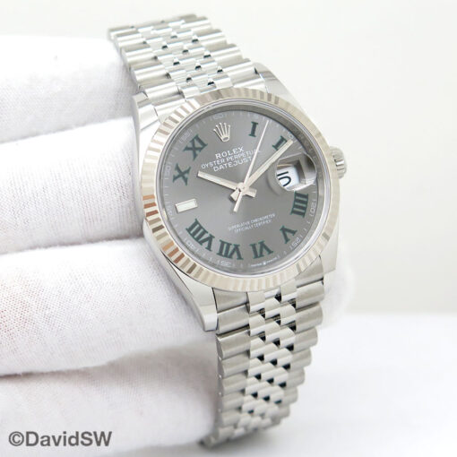 Rolex 126234 Datejust with Slate Roman Dial on Jubilee