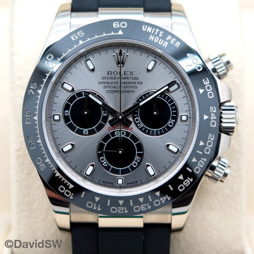 Rolex 116519LN Cosmograph Daytona 18K White Gold with Steel Dial - Image 3