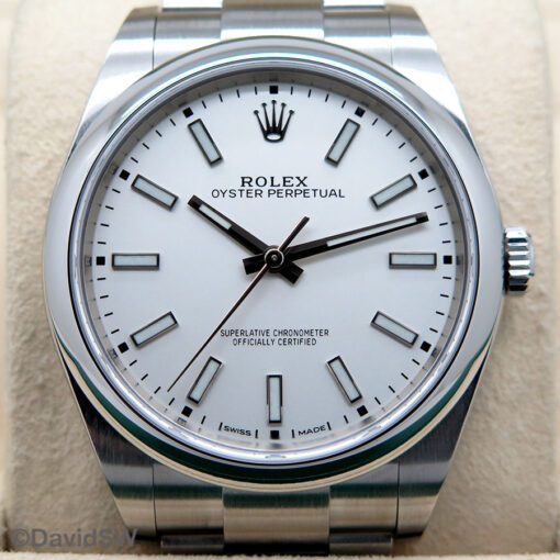 Rolex 114300 Oyster Perpetual with White Dial - Image 3
