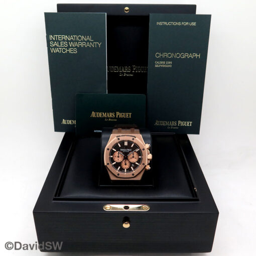 Alternative view of Audemars Piguet 26331OR Royal Oak Chronograph with Brown Dial