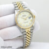 Rolex 16233 Datejust 18K/SS with Ivory Roman Dial on Jubilee