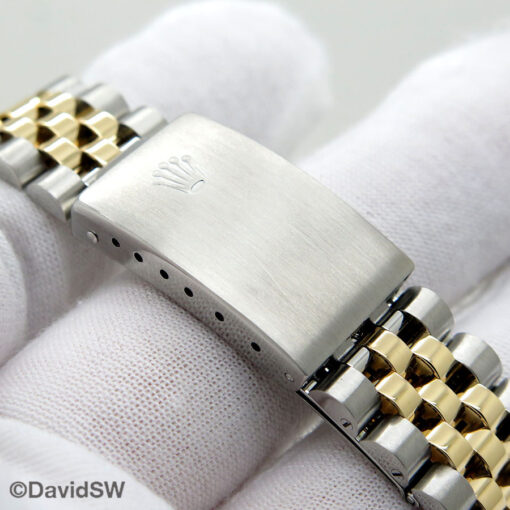 Rolex 16233 Datejust 18K/SS with Ivory Roman Dial on Jubilee - Image 11