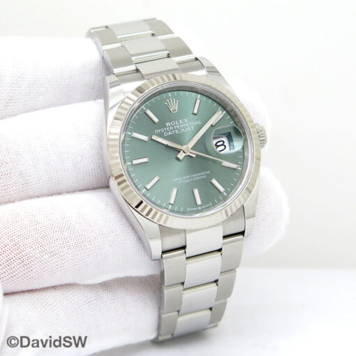 Rolex 126234 Datejust with Mint Green Dial on Oyster