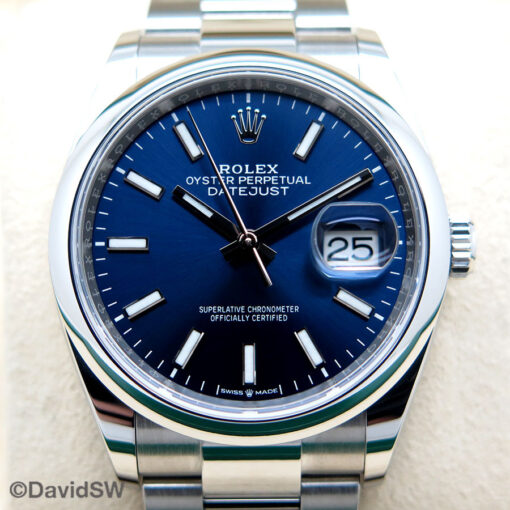 Rolex 126200 Datejust with Blue Stick Dial on Oyster - Image 3