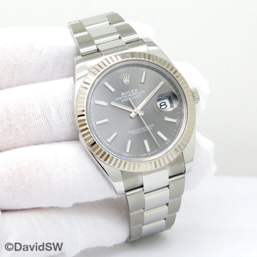 Rolex 126334 Datejust 41 with Slate Stick Dial on Oyster
