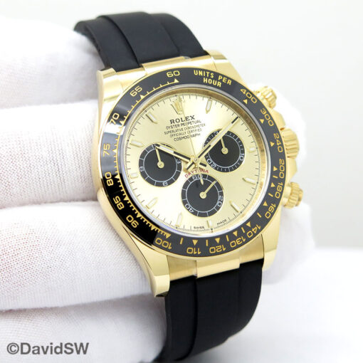 Rolex 126518LN Cosmograph Daytona 18K Yellow Gold with Gold Dial on Oysterflex (New Model)