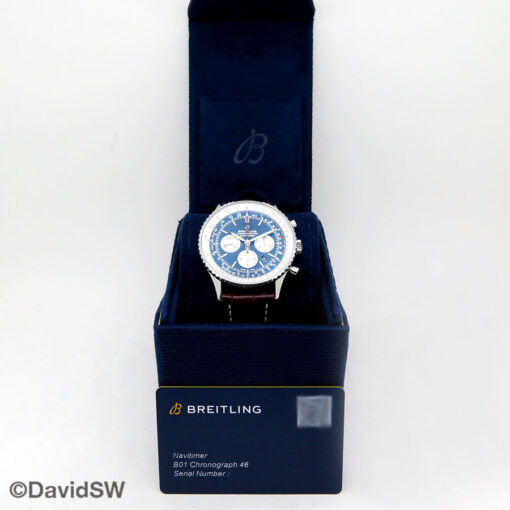 Alternative view of Breitling AB0127 Navitimer B01 Chronograph 46mm Blue on Strap