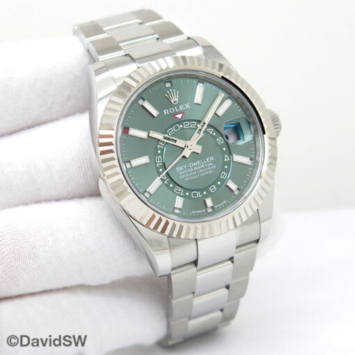 Rolex 336934 Skydweller with Mint Green Dial on Oyster