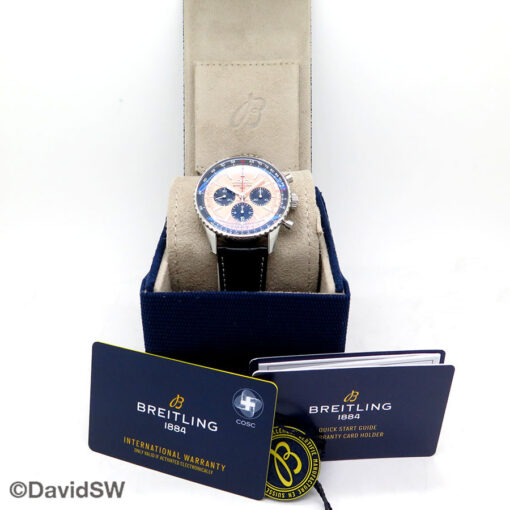 Alternative view of Breitling AB0138 Navitimer B01 Chronograph 43mm with Copper Dial on Strap