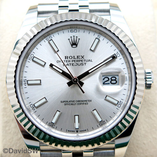 Rolex 126334 Datejust 41 with Silver Stick Dial on Jubilee - Image 3