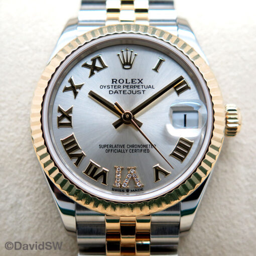 Rolex 278273 Datejust 18K/SS with Silver Roman Diamond "VI" Dial on Jubilee - Image 3