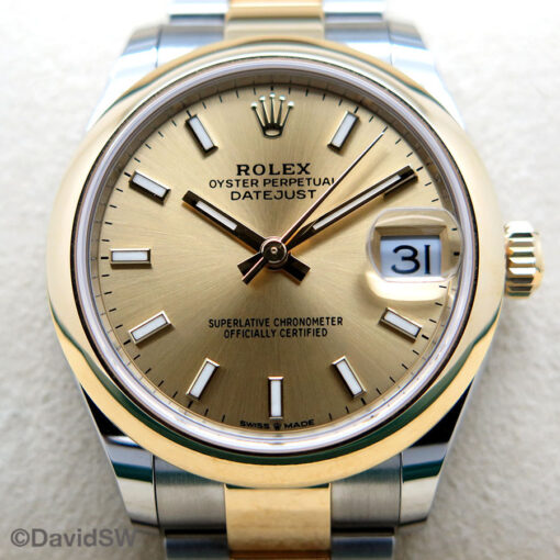 Rolex 278243 Datejust 18K/SS with Champagne Stick Dial on Oyster - Image 3