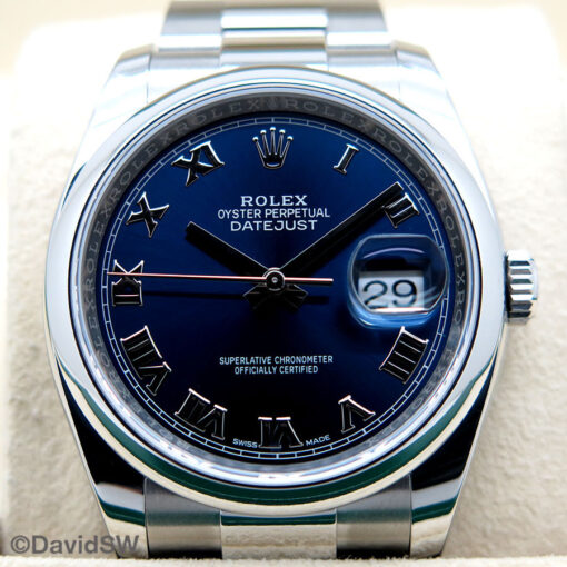 Rolex 116200 Datejust with Blue Roman Dial on Oyster - Image 3