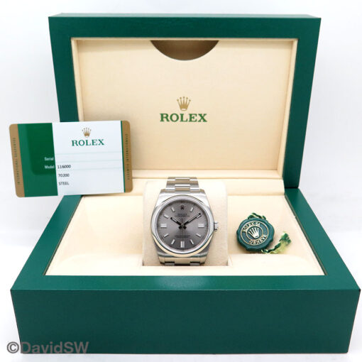 Rolex 116000 Oyster Perpetual with Steel Stick Dial - Image 2
