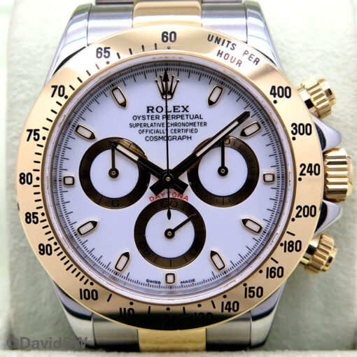 Rolex 116523 Cosmograph Daytona 18K/SS with White Dial - Image 3