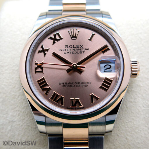 Rolex 278241 Datejust 18K/SS with Rose Roman Dial on Oyster - Image 3