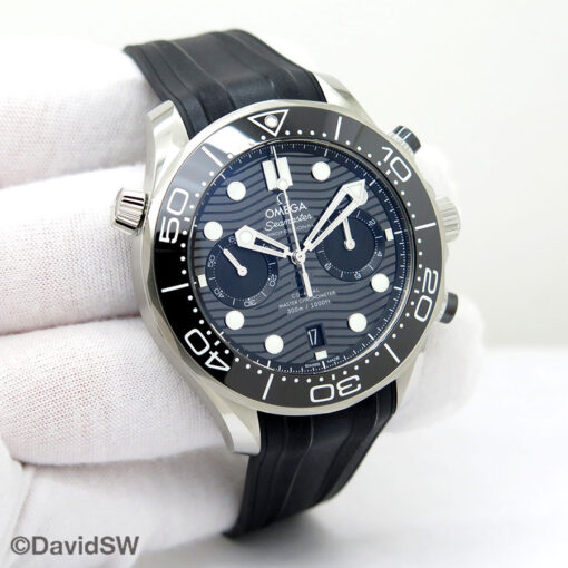 Omega Seamaster Diver 300m Chronograph with Black Dial on Strap