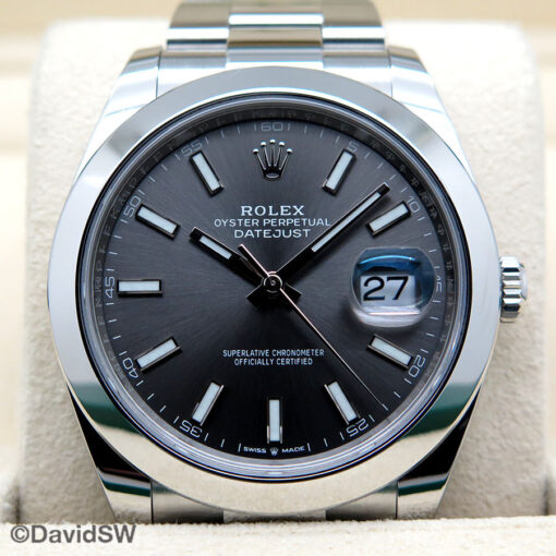 Rolex 126300 Datejust 41 with Slate Stick Dial on Oyster - Image 3
