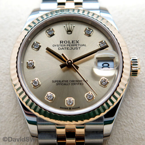 Rolex 278273 Datejust 18K/SS with Champagne Diamond Dial on Jubilee - Image 3