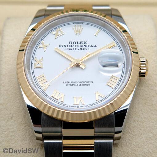 Rolex 126233 Datejust 18K/SS with White Roman Dial on Oyster - Image 3