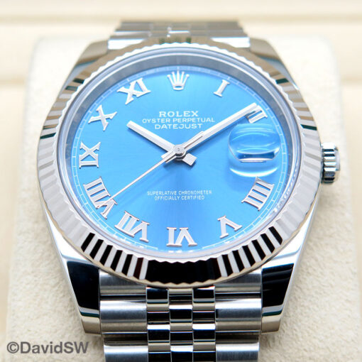 Rolex 126334 Datejust 41 with Blue Azzurro Dial on Jubilee - Image 4