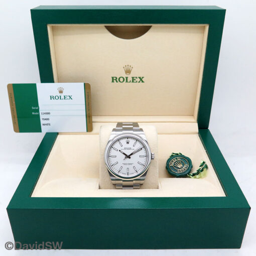 Rolex 114300 Oyster Perpetual with White Dial - Image 2