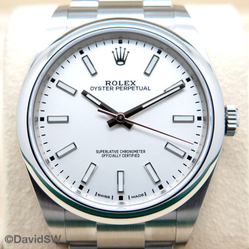 Rolex 114300 Oyster Perpetual with White Dial - Image 3