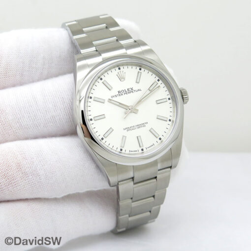 Rolex 114300 Oyster Perpetual with White Dial