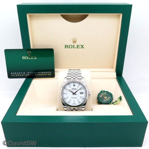 Rolex 126334 Datejust 41 with White Stick Dial on Jubilee - Image 2