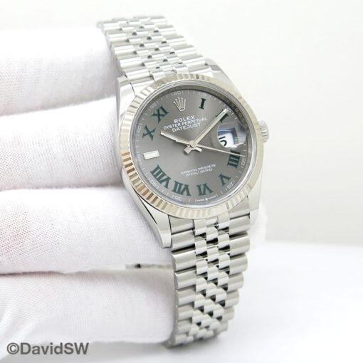 Rolex 126234 Datejust with Slate Roman Dial on Jubilee
