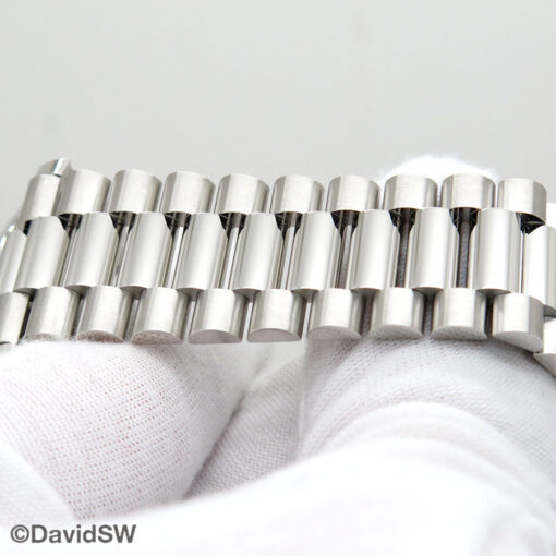 Rolex 228236 Day Date 40 Platinum with Meteorite Diamond Baguette Dial - Image 7