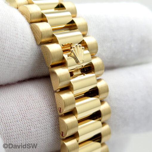Rolex 218238 Day Date II 18K Yellow Gold with White Roman Dial - Image 8