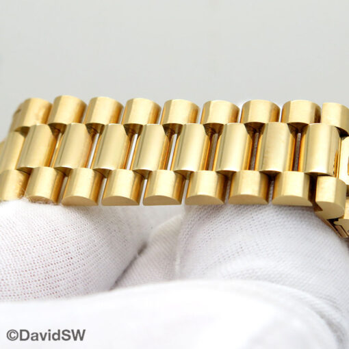 Rolex 18038 Day Date 18K Yellow Gold with Ivory Rolex Motif Arabic Dial - Image 12