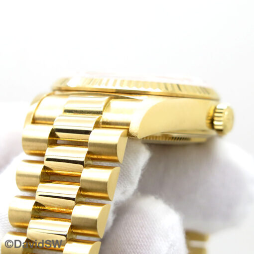 Rolex 18038 Day Date 18K Yellow Gold with Ivory Rolex Motif Arabic Dial - Image 8