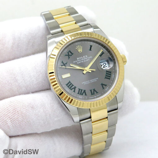 Rolex 126333 Datejust 41 18K/SS with Slate Roman Dial on Oyster