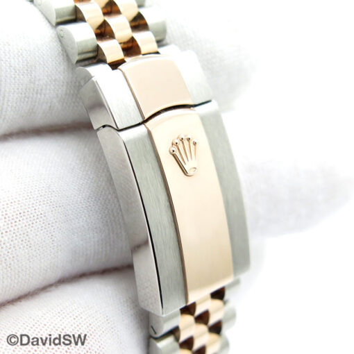 Rolex 126281RBR Datejust 18K/SS with Slate Roman Dial with Diamond Dial on Jubilee - Image 7