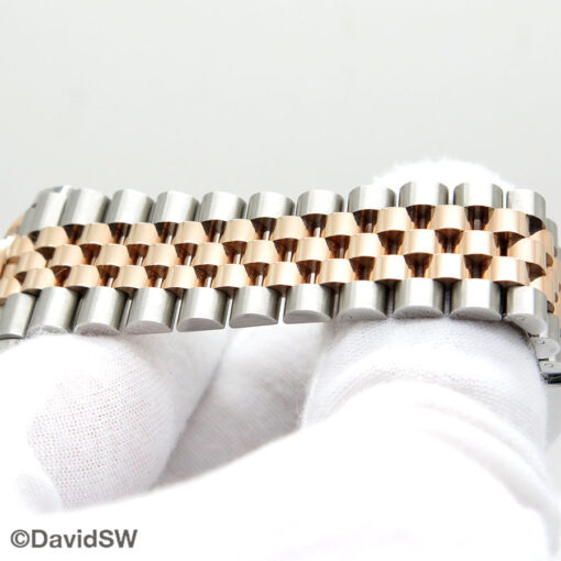 Rolex 126281RBR Datejust 18K/SS with Slate Roman Dial with Diamond Dial on Jubilee - Image 6